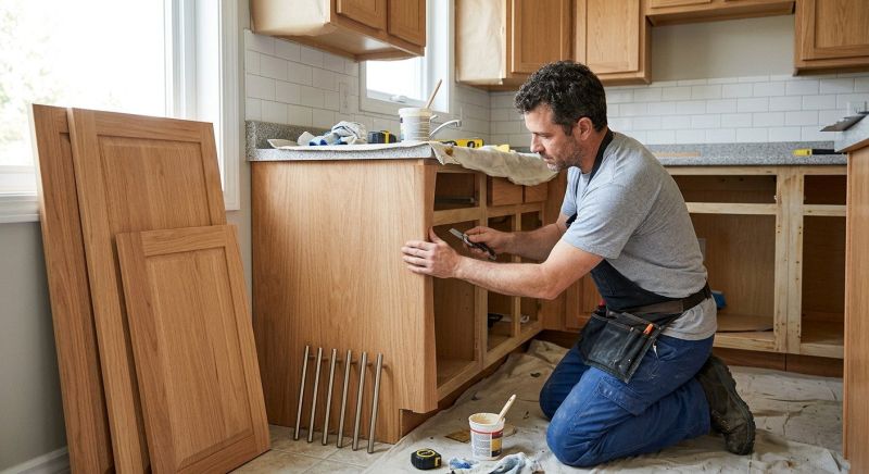 Cherry Cabinet Refacing in Indianapolis, IN