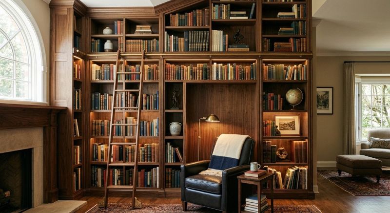 Custom Bookshelves Installation in Charlotte, NC